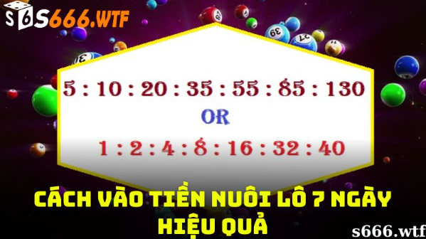 Cách vào tiền nuôi lô 7 ngày hiệu quả